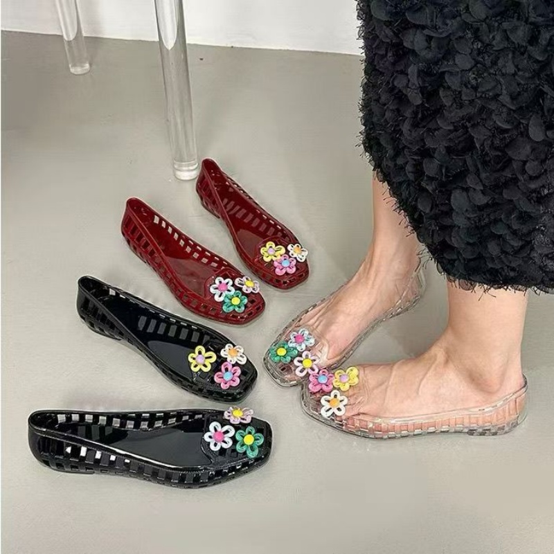 Florist Supplies - Sapatos de gelatina vazados estilo kawaii