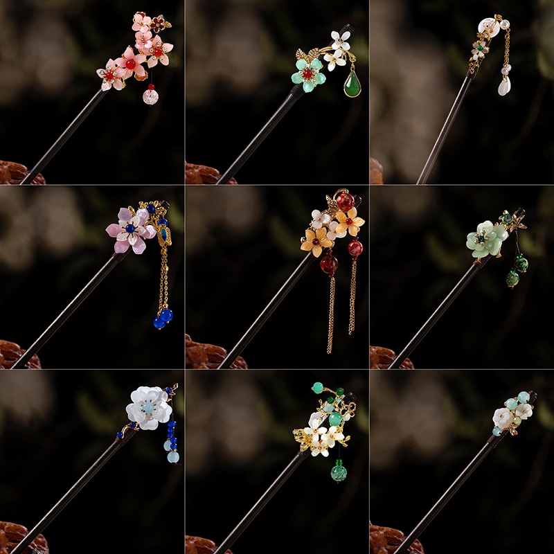 1pc de madeira hairpin headdre - Florist Supplies avaliação e preço