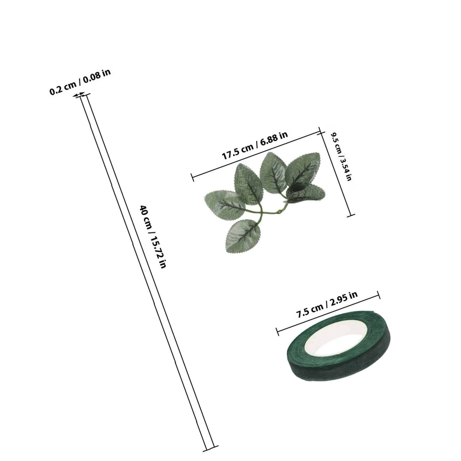 Kit de arranjo floral com 20 p - Floral Tape Green avaliação e preço