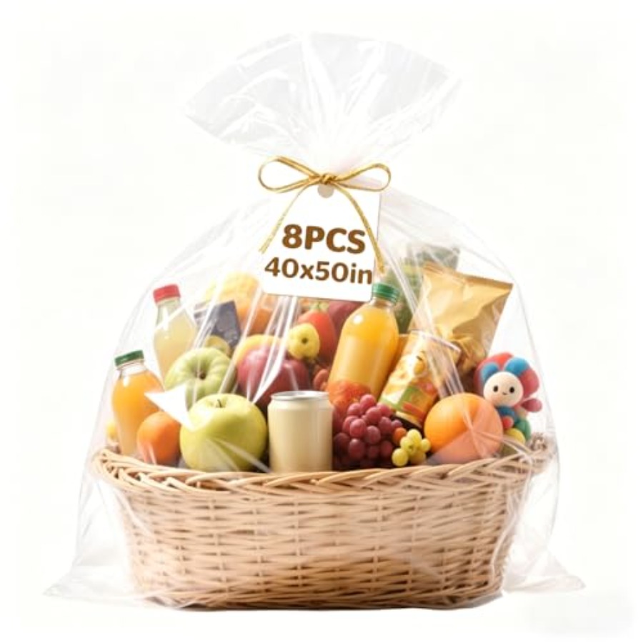8 Sacos Grandes de Celofane, 4 - Cellophane Wrap Clear avaliação e preço